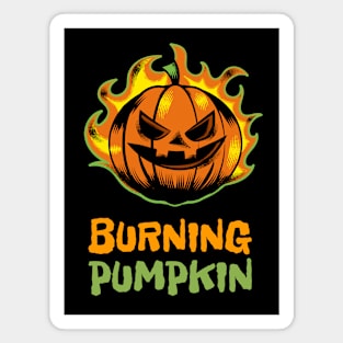 Burning Pumpkin Magnet